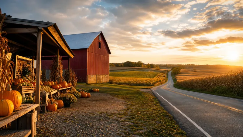 Red barn and farm market stand with rolling fields, How to Start a Maple Syrup Business in Ohio