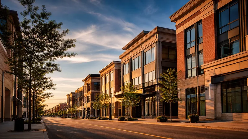 Central Ohio commercial street at golden hour, Columbus Business License